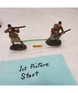 Lot of 2 Hand Painted Metal Toy Soldier Shooting and Runner CM-100 - $29.60