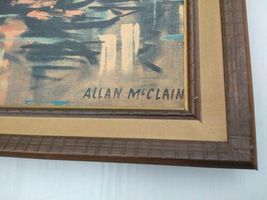 Vintage Allan McClain Metropolitan Harbor Print on Board Abstract MCM 52.5x28.5 image 10