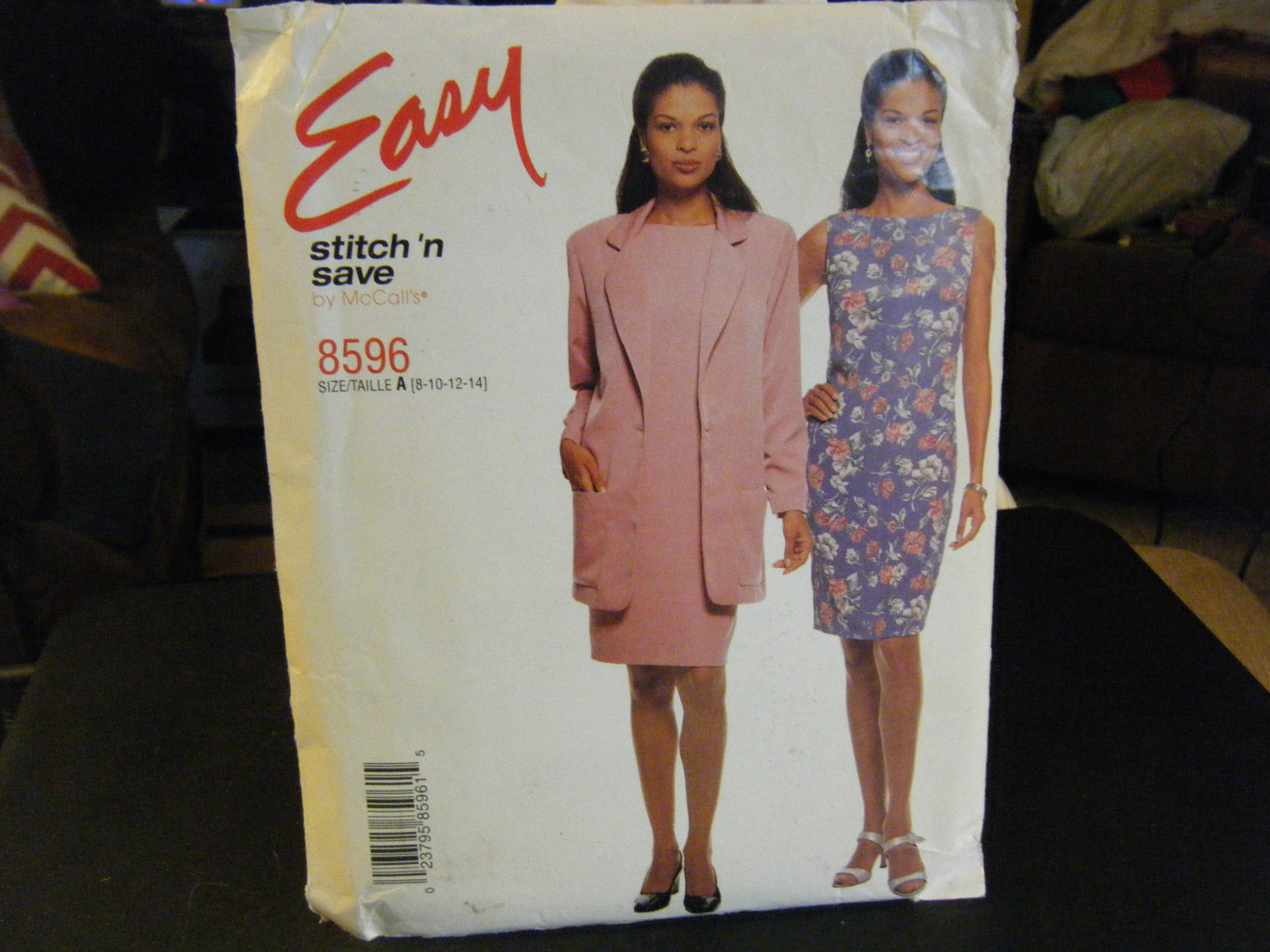 McCall's Stitch'n Save 8596 Misses Unlined Jacket & Dress Pattern - Size 8-14 - $9.93