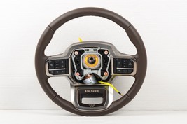 OEM 2021-2023 Ford F-150 F150 King Ranch Brown Steering Wheel With Clock... - £315.75 GBP