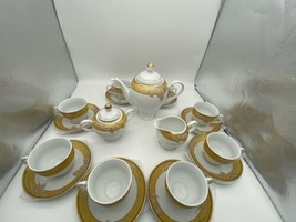 Alpine Cuisine Tea Set Fine Porcelain Germany 21 Piece Grapevine Complet... - £223.53 GBP