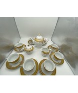 Alpine Cuisine Tea Set Fine Porcelain Germany 21 Piece Grapevine Complet... - £219.66 GBP