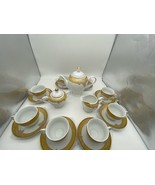 Alpine Cuisine Tea Set Fine Porcelain Germany 21 Piece Grapevine Complet... - $383.73 CAD
