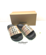 NEW MEN&#39;S BURBERRY VINTAGE CHECK SLIDE SANDAL SHOES US 8/UK 7/EU 41 - $5,965.57 MXN