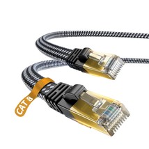 Cat 8 Ethernet Cable, Nylon Braided 10Ft High Speed Network Cable Lan Cable Wire - £10.15 GBP
