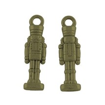 Nutcracker Charms Pendants Antiqued Bronze Christmas Charms 2 Sided 27mm 4pcs - £3.30 GBP