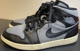 Nike Air Jordan 1 Mid Cool Black Grey Men’s Size 10.5 554724-023 - £64.94 GBP