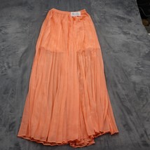 Victorias Secret Skirt Womens 0 Orange Pleated Full Length Pull on Bottoms - £17.89 GBP