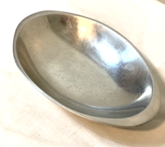 Vintage Nambe 509 Oval Metal Alloy Small Serving Bowl 6&quot; - £18.97 GBP