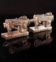 SEWING Machine Cufflinks Vintage Singer Tailor Seamstress Crafter Quilt gift  - £154.22 GBP
