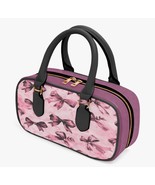 Leather Pink Bows Leather Barrel Bag - Chic &amp; Playful Shoulder Handbag - €36,90 EUR