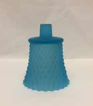 Vintage Homco votive cup aqua blue glass diamond point Home Interiors - $4.10 CAD