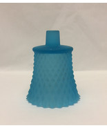 Vintage Homco votive cup aqua blue glass diamond point Home Interiors - $3.00