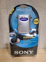 Sony SRF-59 AM/FM Walkman Radio Silver W/ MDR-023 Headphones Belt Clip New Vtg - £95.38 GBP