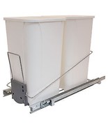 Bottom Mount Wire Waste System with Double Bins Soft Close Slides Easy I... - $169.69 CAD