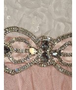 Emily Rose Girls 8 Pink/White Satin Belt Rhinestone Buckle Sleeveless Dr... - $27.23 CAD