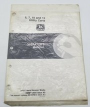 John Deere 5,7,10 and 15 Utility Carts Operator&#39;s Manual - OMM112605 Iss... - $9.30