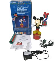 Mr Christmas Mickey Mouse Twirling Table piece Decor Or Tree Topper Works Vtg - £25.79 GBP