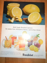 Vintage Sunkist Lemon Print Magazine Advertisement 1965 - $4.99