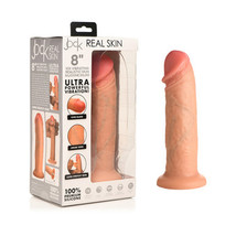 Jock Real Skin Vibrating Silicone Dildo 8 in. Light - £85.49 GBP