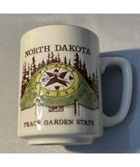North Dakota Peace Garden State Souvenir Coffee Mug Embossed Map - €11,86 EUR