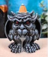 Crouching Gothic Horned Devil Chimera Gargoyle Backflow Incense Cone Burner - $25.07 CAD