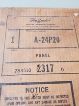 Hoffman A-24P20 Back Panel 21in X 17in New Poor Condition  - $43.12