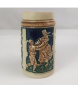 Vintage Man &amp; Woman Dancing 3.75&quot; Collectible Beer Mug Stein - $13.56 CAD