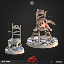 3D Printed Cast n Play Chair Mimic Mimics Mayhem Set 28mm 32mm D&amp;D - $182.66 MXN+
