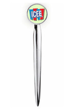 ICEE retro drink Letter Opener Metal Silver Tone Executive with case - $14.39