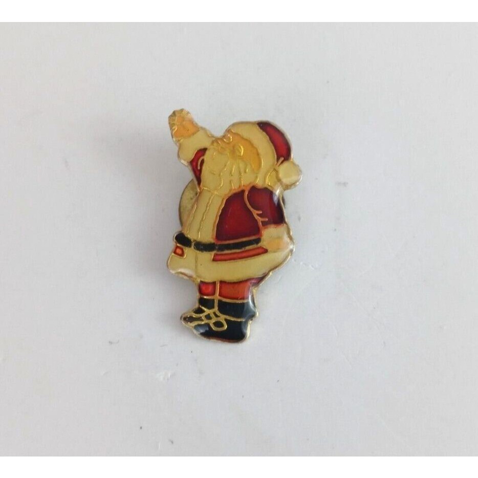Vintage Jolly Old Saint Nick Christmas Santa Claus Lapel Hat Pin - $8.42
