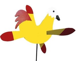 YELLOW CHICKEN WIND SPINNER - Amish Whirlybird Weather Resistant Whirlig... - £68.29 GBP