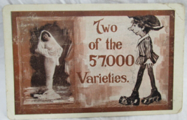 1911 O-Yu Series Comic Postcard Two of the 57.000 Varieties White Border... - $2.96