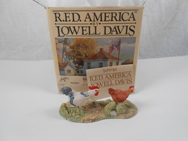 Lowell Davis &quot;Foreplay&quot; Figurine Rooster Chasing Chicken Schmid 225300 - £37.36 GBP