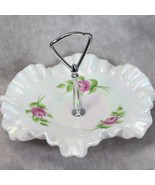 Fenton Tidbit Iridescent Hand Painted L Drury  1981  8&quot; Dia - $98.14 CAD