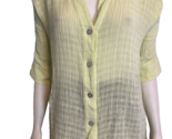 Soft Surroundings Women's Gauzy Linen Tunic Top Yellow Green Small - $23.74