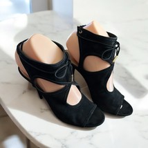 Brand New Aquazzura Sexy Thing Black Suede Cut Out Heels Size EU 38 US 8 - $1,853.91 MXN