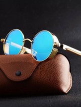 Metal Steampunk Sunglasses Men Women Fashion Round Glasses Brand Designer Vintag - £13.09 GBP