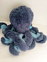 Manhattan Toy Navy Aqua Blue Octopus Plush Curling Tentacles Stuffed Animal  - £16.26 GBP