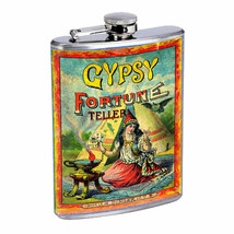 Vintage Gypsy Woman D6 Flask 8oz Stainless Steel Hip Drinking Whiskey - £11.63 GBP