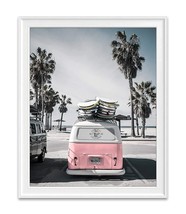 Classic Antique Van at Beach Ocean Nautical Photography Print, Unframed, Coastal - £25.19 GBP