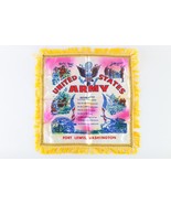 Vtg 60s Vietnam War US Army Fort Lewis Washington Mom Dad Tapestry Pillo... - $40.55 CAD