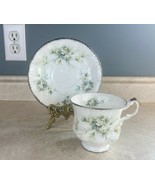 Paragon Bone Vintage China Tea Cup &amp; Saucer  &quot;First Love&quot; Pattern w/Silv... - $408.09 MXN