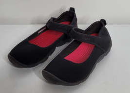 CROCS Kids Juniors Duet Busy Day Mary Jane Size J 2 Black Sneaker Shoes 15352 - £14.19 GBP