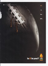 1999 Gatorade Sports Drink Print Ad Vintage Football NFL 8.5&quot; x 11&quot; - £15.49 GBP