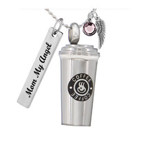 Coffee Cup Cremation Jewelry Urn - Love Charms™ Option - £23.94 GBP