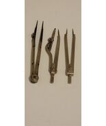 Vintage Compass Technical Drafting Drawing 3 Piece Tool Set Germany 1960s - $25.27