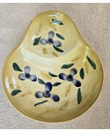 Marketplace Olive &amp; Pit or Other Yellow Ceramic Serving Bowl - ITALY - $26.47 CAD