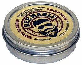 Honey House Naturals Bee Manly Organic Beard Balm Rugged Mint Mens Grooming - £11.60 GBP