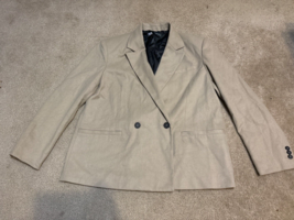 Zara Woman’s Jacket Suit Jacket Blazer Tan 100% Cotton X-Large XL - £21.69 GBP